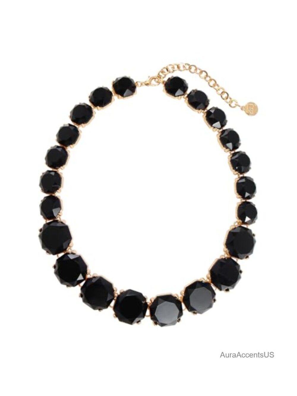 Vintage Resin Rhinestone Collar Necklace Elegant Crystal Statement Jewelry